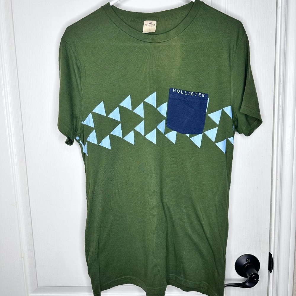 Olive Hollister T-shirt With Pocket